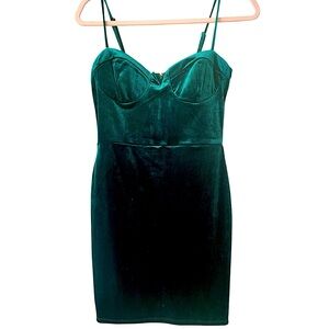NWOT SWEETHEART NECK VELVET LIKE DRESS